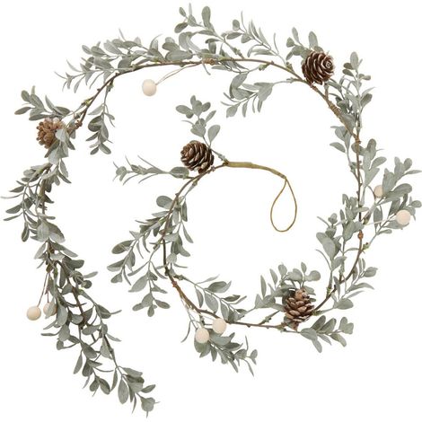 Ghirlanda natalizia in plastica con foglie e pigne, 110 cm - Feeric lights & christmas (1/3)