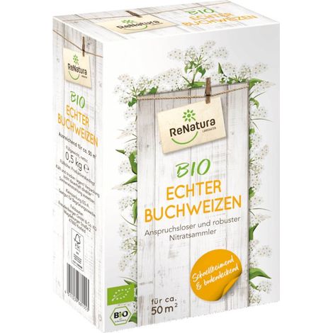 ReNatura Bio : sarrasin véritable 0,5 kg, plante fourragère sauvage annuelle, fixatrice de nitrates