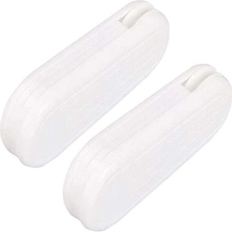 Poids pour cordons de rideaux, XU, Lot de 2 pendentifs en plastique pour stores verticaux et rideaux - Blanc - (1/4)