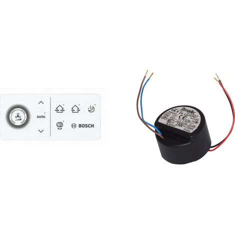 Bosch Accessoires ventilation décentralisée CV 40 H/U Régulateur de ventilation avec bloc d'alimentation encastré, 7735600365