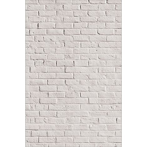 Sticker réfrigérateur et lave vaisselle, briques blanches style contemporain déco, 75 cm X 49 cm (1/4)