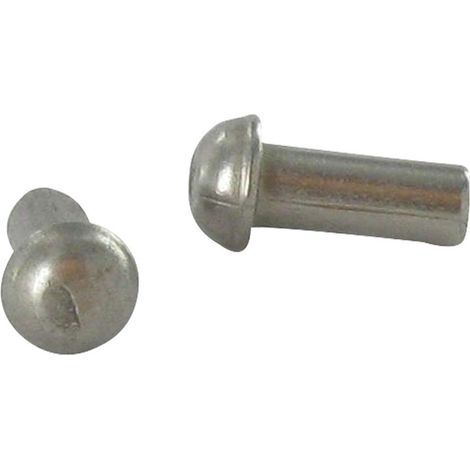 Rivet à frapper PLEINS Tête ronde TR 3.5X20 Inox