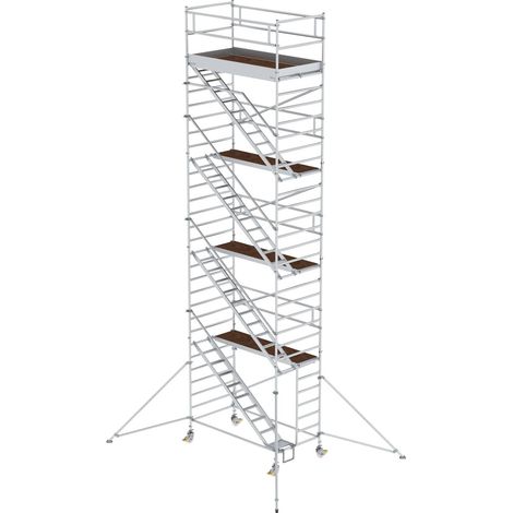 MUNK Rollgerüst mit Schrägaufstiegen 1,35x2,45m Plattform, 10,35m AH (1/2)
