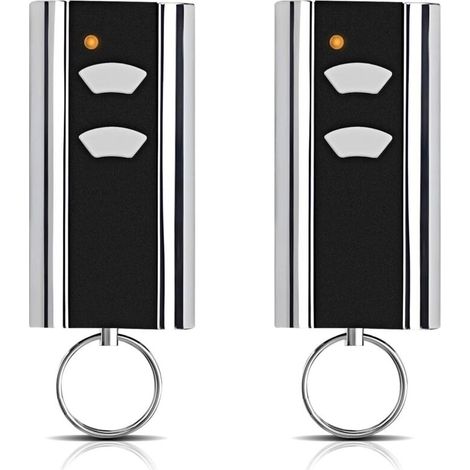 Lot de 2 pièces de rechange pour émetteur manuel Normstahl - Ouverture de porte de garage - 433,92 MHz - 2 canaux - Compatible avec Normstahl Entrematic RCU 433-2, RCU 433-4, EA433 2KM, EA433 2KS