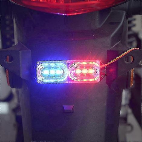 Feu arrière stroboscopique pour moto DC 9V-80V 2W (1/3)