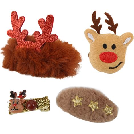 Épingles à Cheveux Festives en Forme de Sapin de Noël et Nœud Papillon pour Accessoires de Fête (1/5)
