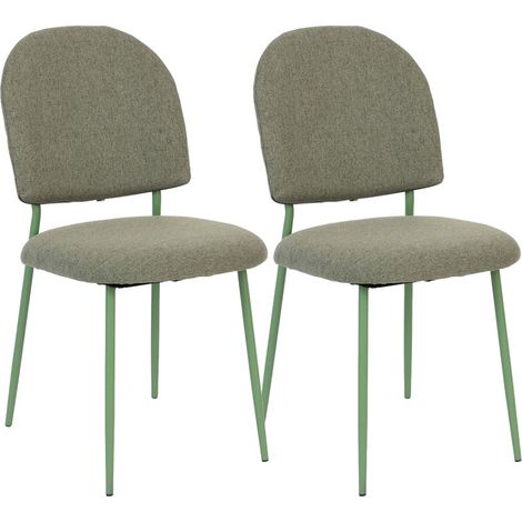 Lot de 2 chaises style Vintage "Loft" & pieds métal Matching color - Cèdre (1/4)