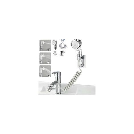 Buse adaptative pour robinet – Idéale pour le lavage des cheveux, le nettoyage de la vaisselle et l’hygiène quotidienne – Extenseur flexible pour lavabo, coiffeur ou salle de bain (1/4)