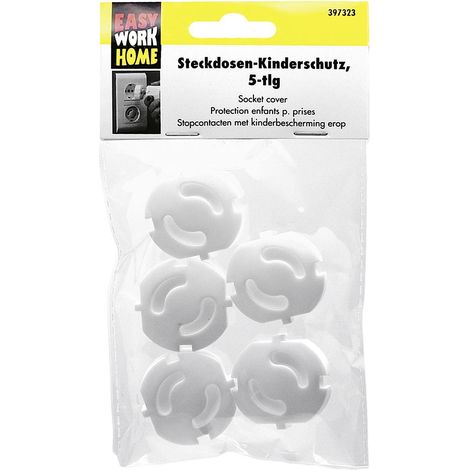 10x Steckdosen Kinderschutz 5er Set Sicherung Schuko Baby Sicherheit Abdeckung