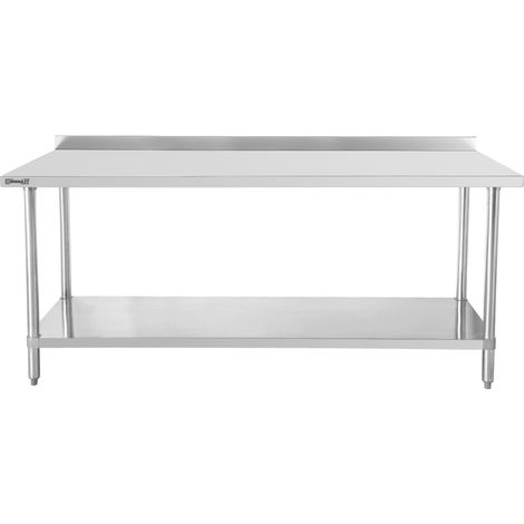Table De Travail Inox 600 Avec Dosseret Et étagère 1200 Mm - Casselin