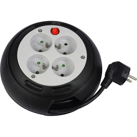 Enrouleur ménager compact 4 prises 16A+T 2m