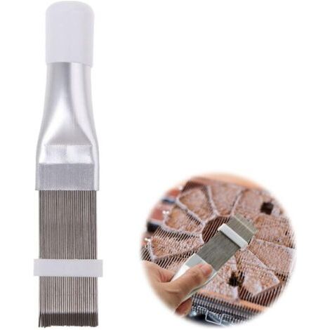 Pair Ahlsen Peigne à lamelles pour climatisation,Acier Inoxydable climatiseur Peigne à ailettes condenseur et radiateur Ailette lisseur nettoyant Outil de réparation climatisation Brosse de Nettoyage 