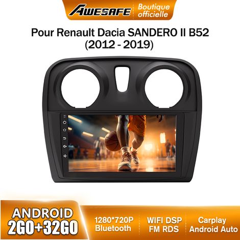 AWESAFE Autoradio Android 13 2Go+32Go pour Renault Dacia SANDERO II B52 (2012-2019) 9'' Écran Tactile avec Carplay GPS Android Auto (1/5)