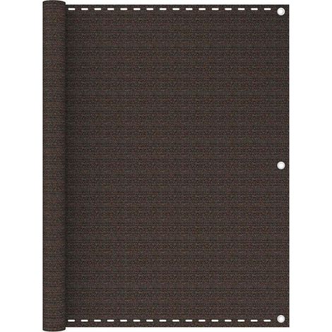 vidaXL Toldo para balcón HDPE marrón 120x500 cm (1/5)
