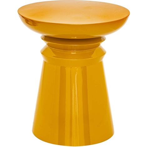 Atmosphera – Table d'appoint ronde en métal – Finition brillante – Diamètre 38 cm x Hauteur 43 cm – Poids léger 3,1 kg – Pour salon moderne (1/3)