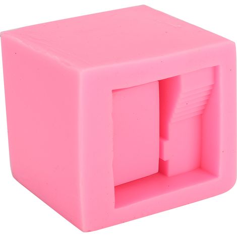 Moule en silicone 3D en forme de maison/villa mignonne pour gâteau, béton, savon liquide fait main (1/5)
