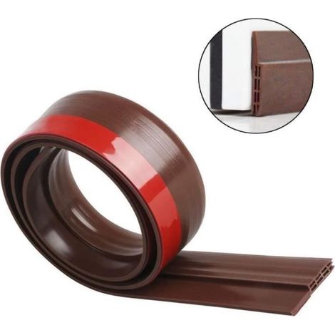 Joint De Fond De Porte - Silicone Souple 100 x 5 cm - Étanchéité Porte Intérieure Extérieure - Pour Écart 0 à 28 mm - 1 Pièce (1/4)