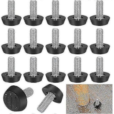 Lot de 24 pieds de nivellement réglables pour meubles, M8 x 20 mm, pieds de nivellement à visser (1/5)