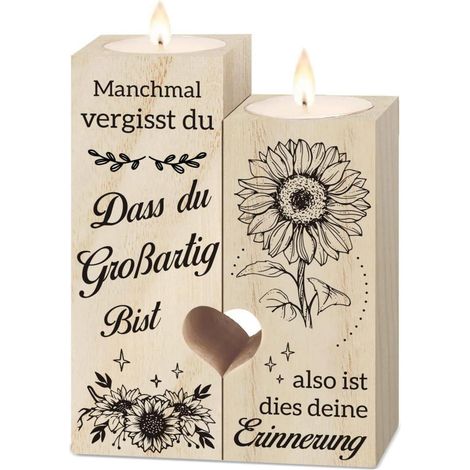 Herzförmiger Kerzenständer Geschenk Freundin Freund Genesung Inspiration (1/5)
