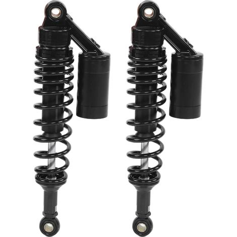 Amortisseurs de Moto, Amortisseurs Arrière Universels Amortisseur de Moto Paire Universelle 340 Mm Amortisseur de Ressort de Suspension Arrière pour VTT SUV (BLACK) (1/5)