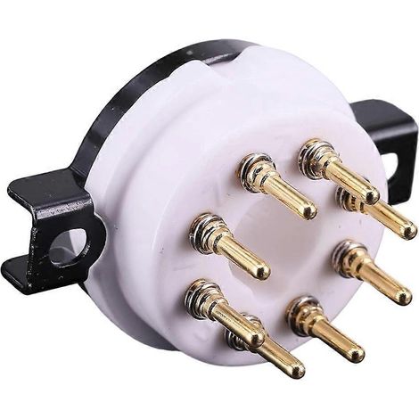 Support octal 8 broches pour tubes électroniques 6550, 6SN7, KT88, EL34, 6CA7, 6L6, 6V6 et 6SL7 (base céramique) - Amplificateur Hi-Fi DIY (1/5)