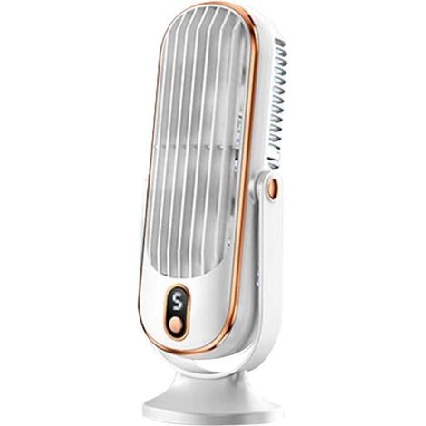 720° faltbarer, blattloser Turmventilator, leiser Oszillationsbetrieb mit 5 Modi, energieeffizient für Schlafzimmer und Büro, Weiß (1/4)