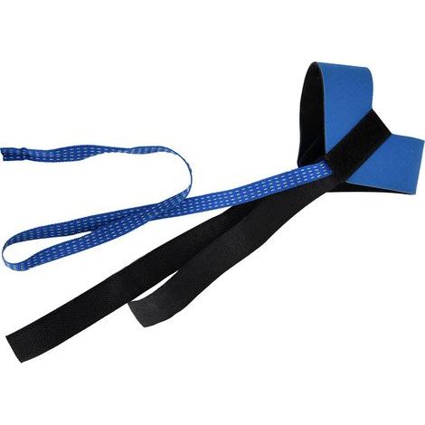 Bracelet antistatique ajustable pour cheville, design bleu et noir, mise à la terre efficace