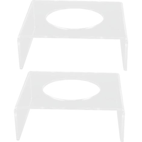 Lot de 2 supports de présentation transparents en acrylique, stables et résistants aux rayures, pour ballons de basket et de volley-ball. (1/5)