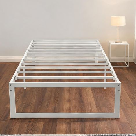 Canapé convertible coloris blanc en métal 200,5 x 90,6 x 32,5 cm (1/5)