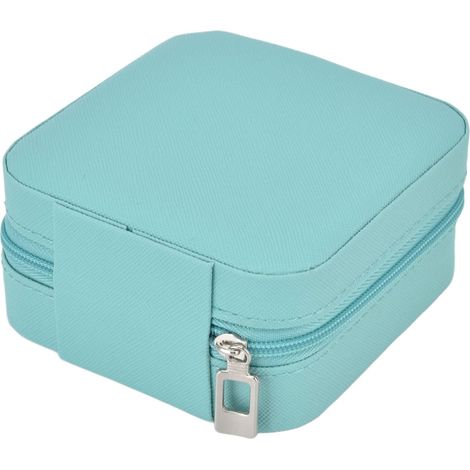 Étui à Bijoux Portable avec Fermeture éclair, Mini Boîte de Rangement de Bijoux de Grande capacité pour les Voyages, les Mariages, les Avantages Sociaux des Employés, Toile 3,9 X 3,9 X 2,0 (1/5)