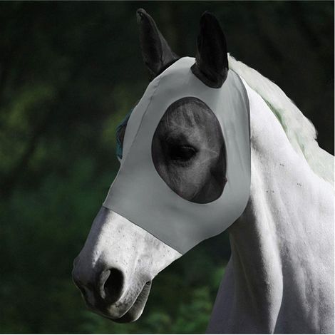 Gray Horse Mask Horse Fly Mask Horse Fly Masks Fly Mask Insect Repellent UV Protection With Ears (1/5)