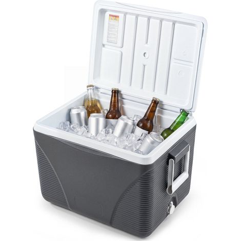 43.3 Quart Black Portable Cooler with Cup Holders (1/2)