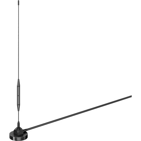 Goobay 67086 - Antena (Negro, 1,5 m, 3 dB, DVB-T,DVB-T2, 470-862 MHz, 174-230 MHz) (1/2)