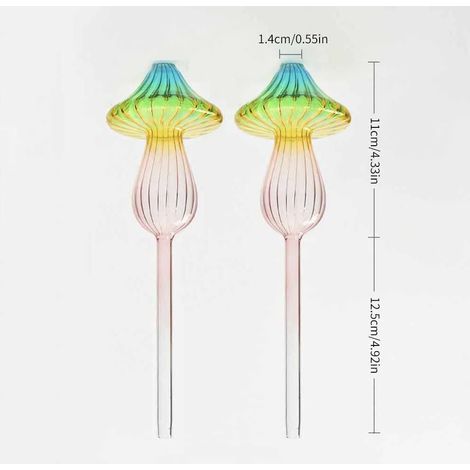 Deux dispositifs d'arrosage automatique en verre, systèmes d'irrigation goutte à goutte pour fleurs et plantes (1/5)