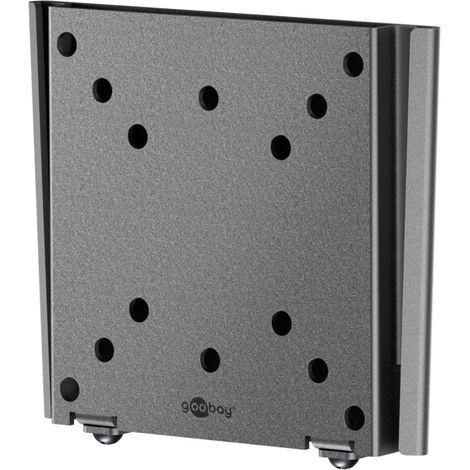 Support TV Mural Camping 13-27 Pouces Fixe Ultra-Plat 15 mm VESA 100x100 Jusqu'à 30 kg avec Verrouillage - Basic Fixed S - 74414 (1/5)