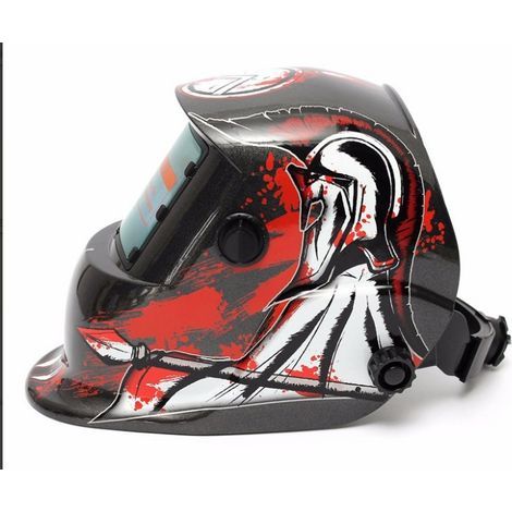 GENERIC-Casque de Soudure Automatique - Masque de Soudure avec 2 Lentilles et 2 Capteurs de filtre à ombre réglables DIN9-13 pour le soudage à l'arc de MIG TIG MAG [Classe énergétique A+++] (1/5)