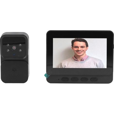 Sonnette vidéo sans fil 4,3 pouces, connexion stable, interphone bidirectionnel pour la maison intérieure (1/5)