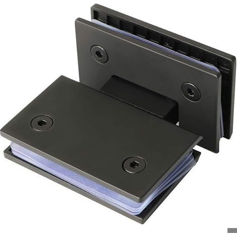 Charnière de Porte de Douche en Verre Connecteur Pliant de 180 Degrés Pince de Porte de Placard pour Salle de Bain, Adaptative de 8 (1/4)