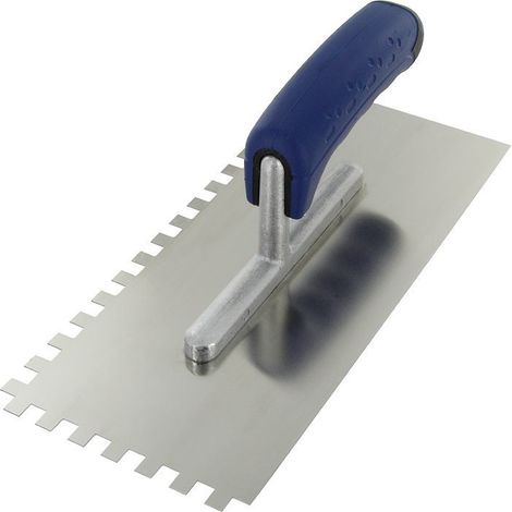 Platoir Inox Denté 8x8 Application Mortier-colle Double Encollage - Outibat (1/2)