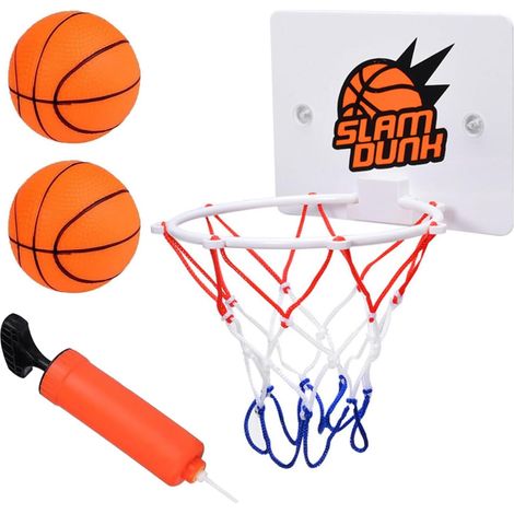 Panier De Basket-Ball Mural pour Trampoline- Mini Panier De Basket Trampoline avec 4 Balles Et Pompe (1/5)