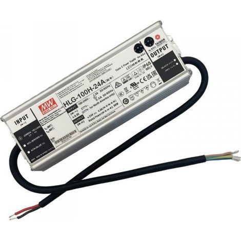 MW MEAN WELL HLG-100H-24A Alimentatore Led Driver CC CV 96W 24V 4A IP67 Input 220V 110V