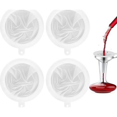 Stück Feinmaschen-Lebensmittelfilter (100/200/300/400), Nylon-Lebensmittelsieb, Küchensieb für Saft, Milch, Wein, Marmelade (1/4)