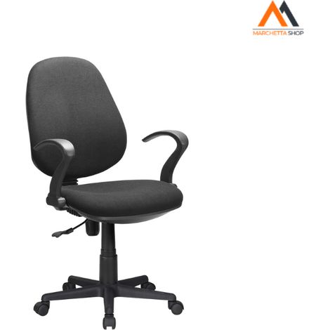 SEDIA DA UFFICIO nero - cm 60 x 58,5 x h. 90,5 / 102