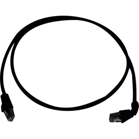 Telegärtner 100008489 RJ45 Patchkabel CAT 6a S/FTP 3.00 m Schwarz Flammwidrig, Halogenfrei 1 St. (1/2)