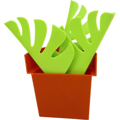 brosses à dents Cryfokt avec élégant motif de pot de fleurs