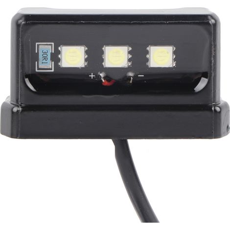 Feu LED arrière plaque immatriculation moto universel noir compatible toutes marques (1/5)