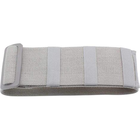 Bande de résistance ajustable en tissu respirant gris, anti-glissante, pour fitness, musculation et renforcement des fessiers (1/2)