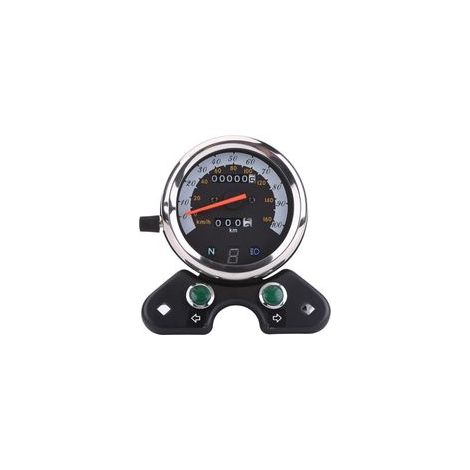 Cocoarm Instrument de Moto DC 12 V, Boîtier en Aluminium Durable, Compteur de Vitesse et Compteur Kilométrique Précis pour Motos GN125, Installation Facile