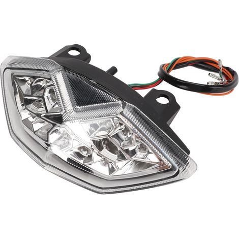 Feu arrière de moto à LED, étanche IP67, lumineux et compatible avec les modèles Z1000 (2010-2013), transparent. (1/5)