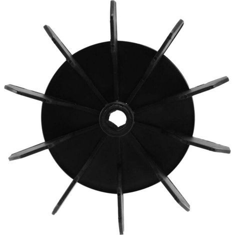 Pala del ventilatore del compressore d'aria Motore a turbina con foro interno da 0,5 pollici 10 pale Nero (1/4)